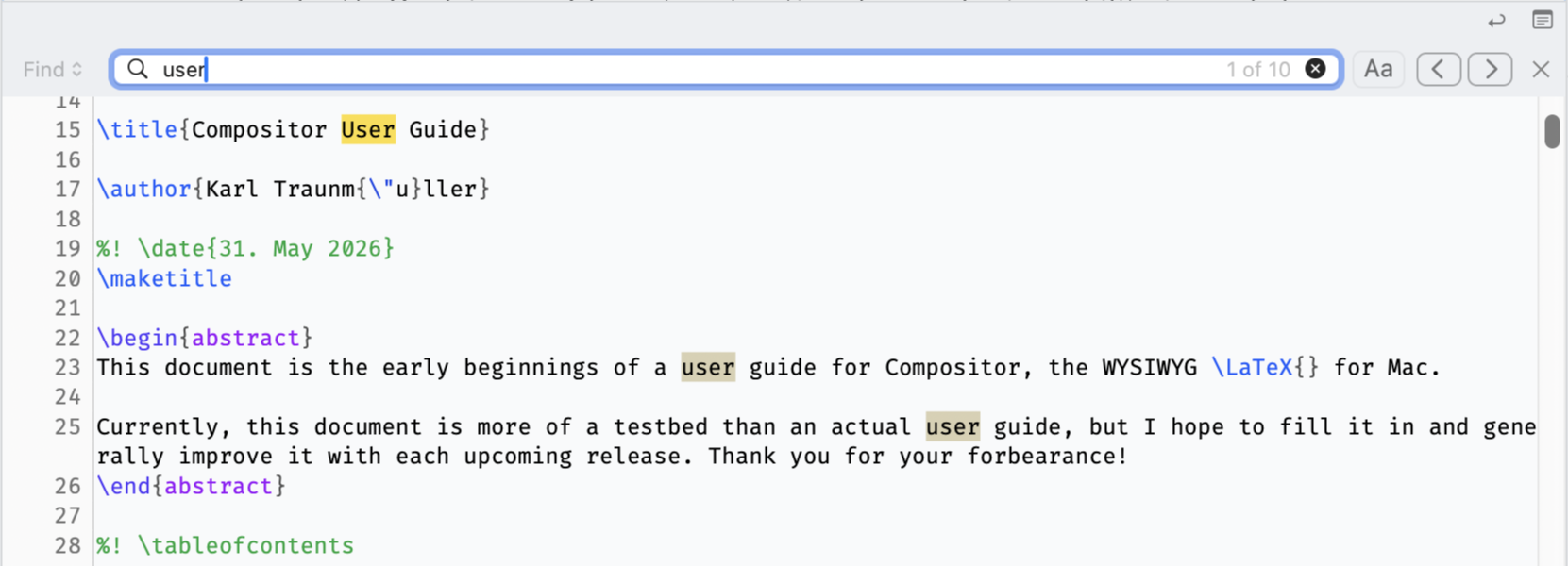 Compositor source find on macOS
