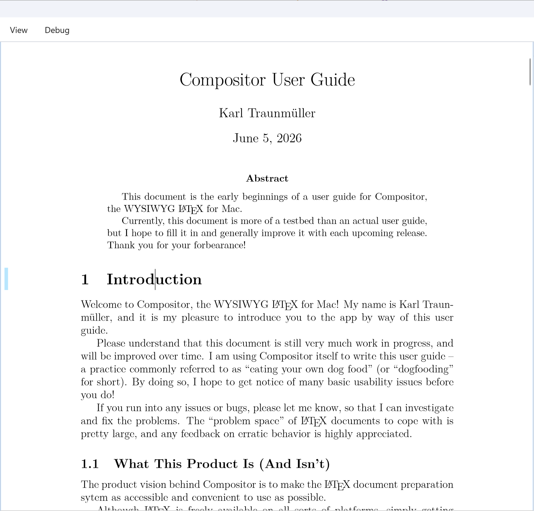 Compositor WYSIWYG editor on Windows